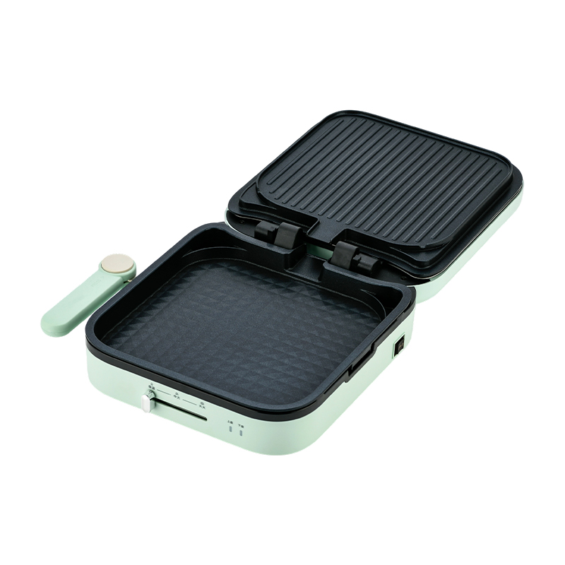 BJX-S022 28x28 см, угол открытия и закрытия 180°, контроль температуры, съемная пластина, большой гриль
